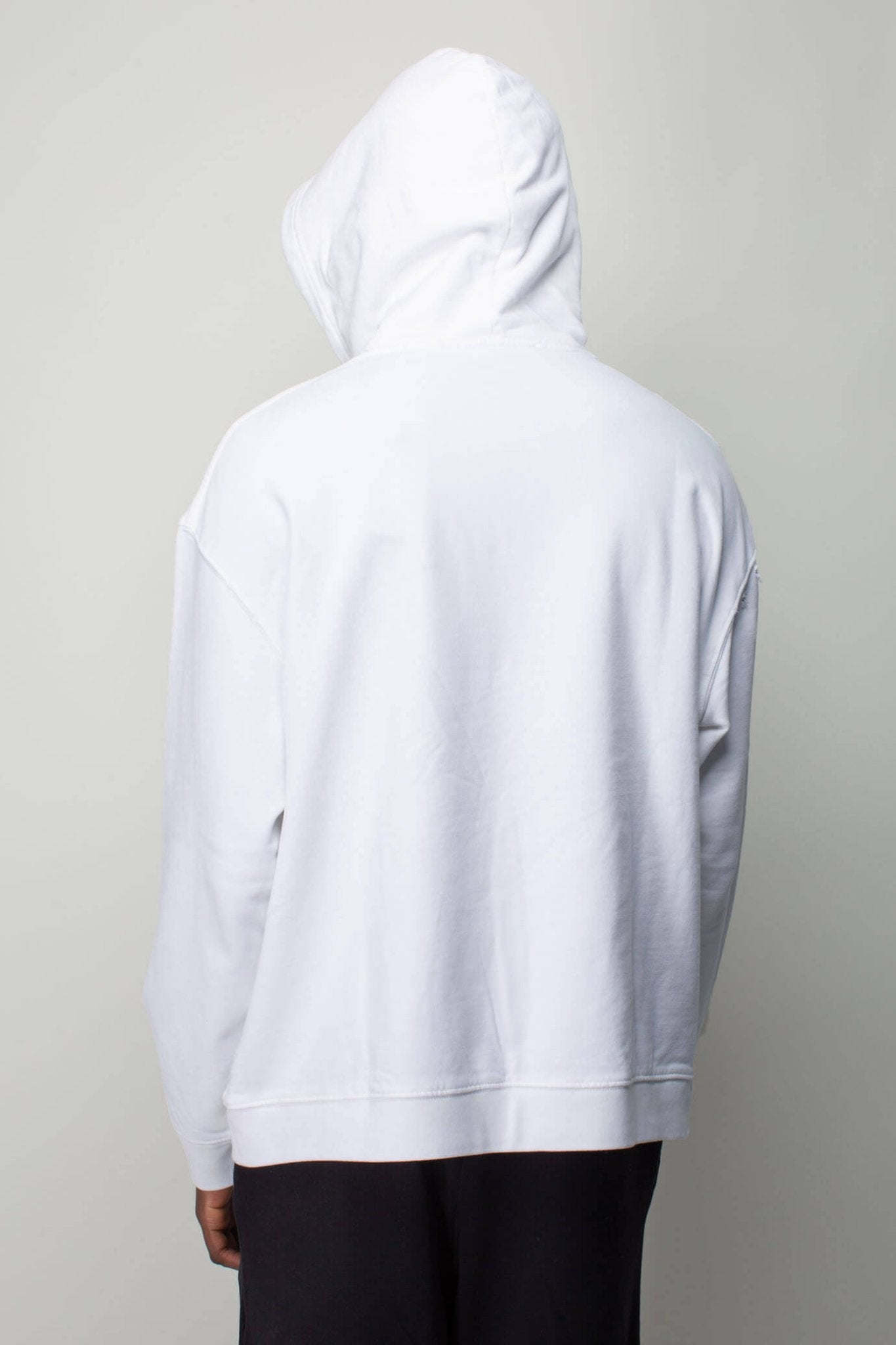 Destroyed Regular Fit Hoodie with R Print