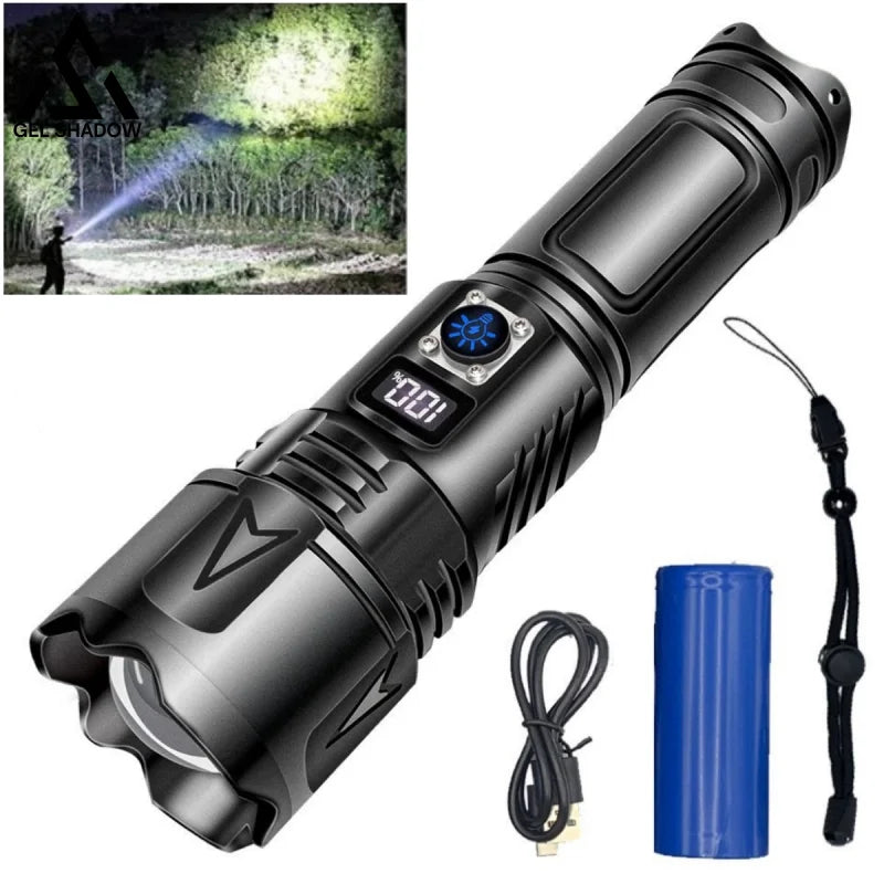 GS252-Rechargeable LED Flashlights High Lumens 5 Modes, IPX6 Waterproof Handheld