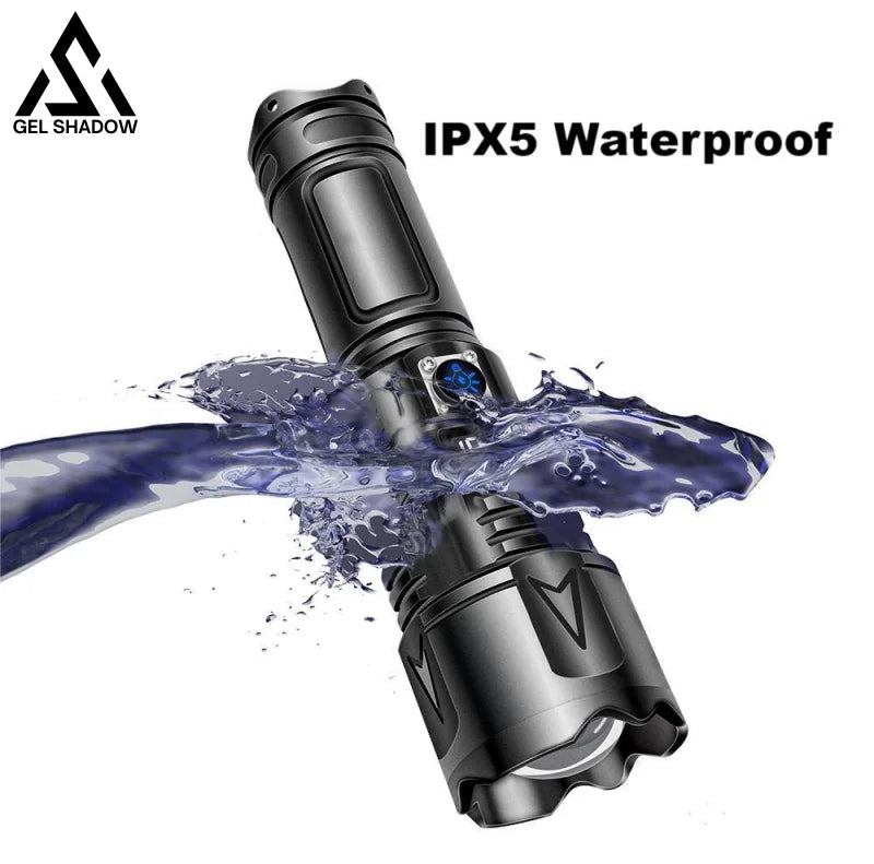 GS252-Rechargeable LED Flashlights High Lumens 5 Modes, IPX6 Waterproof Handheld