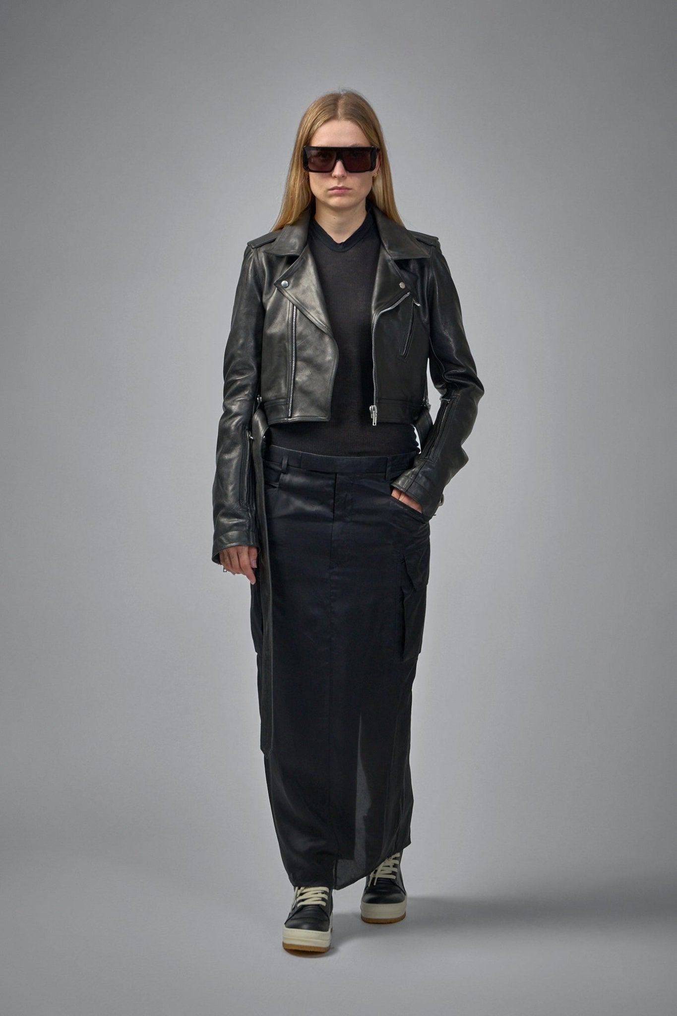 Cropped Leather Jacket