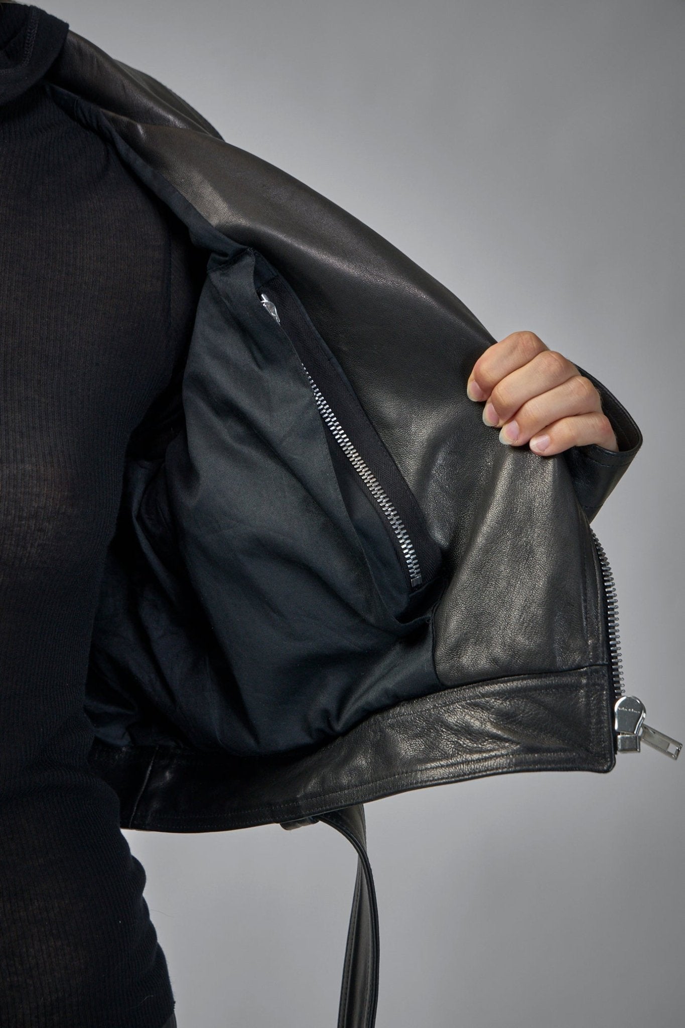 Cropped Leather Jacket