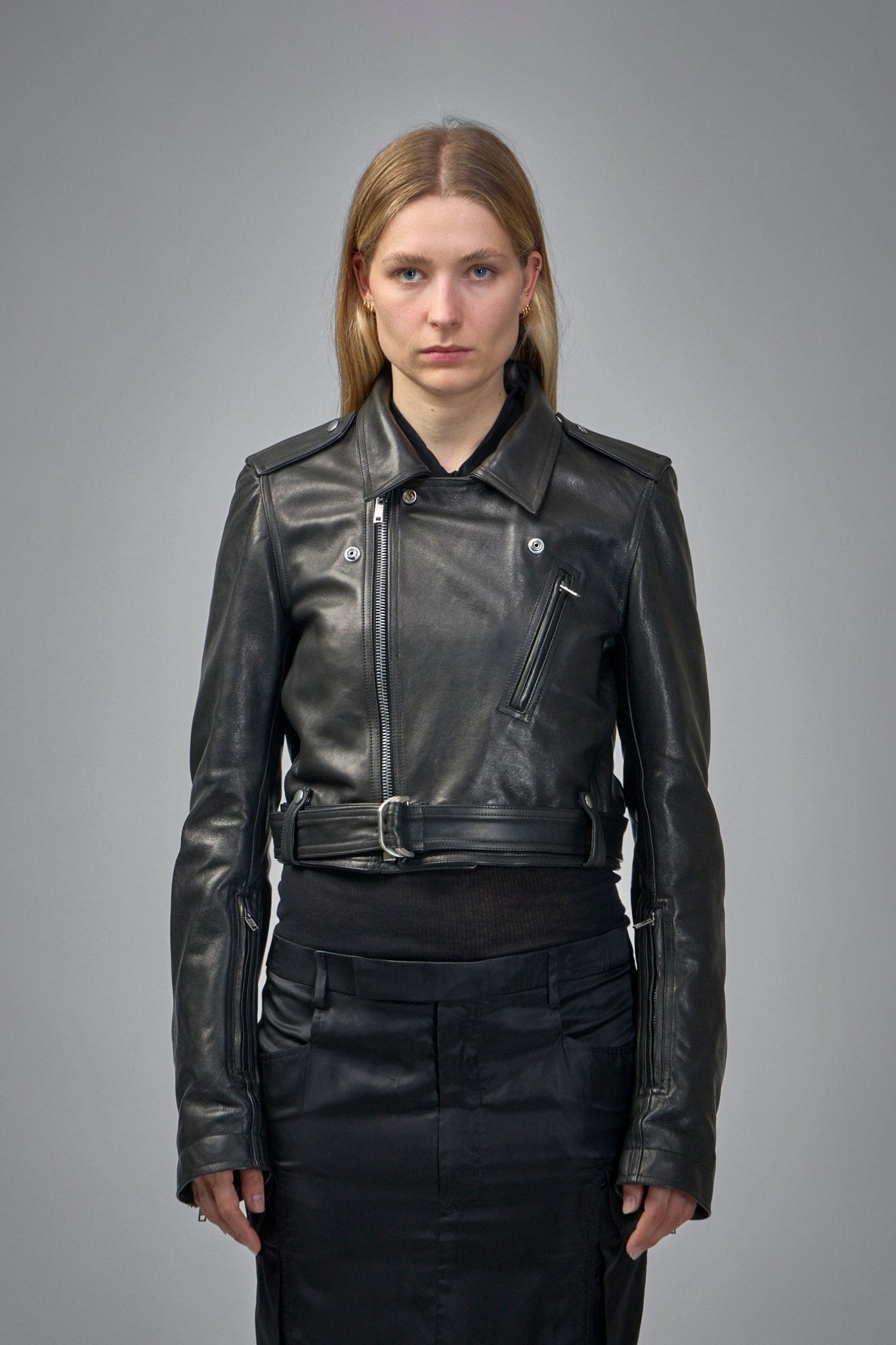 Cropped Leather Jacket
