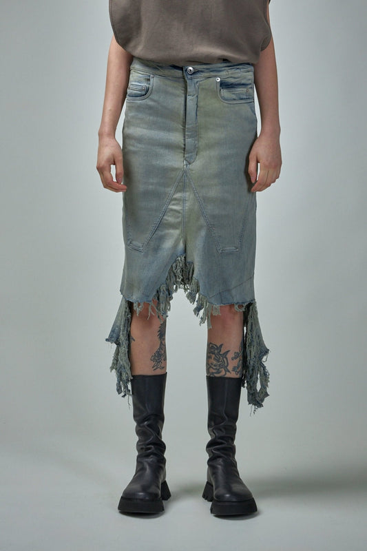 Denim Slivered Skirt