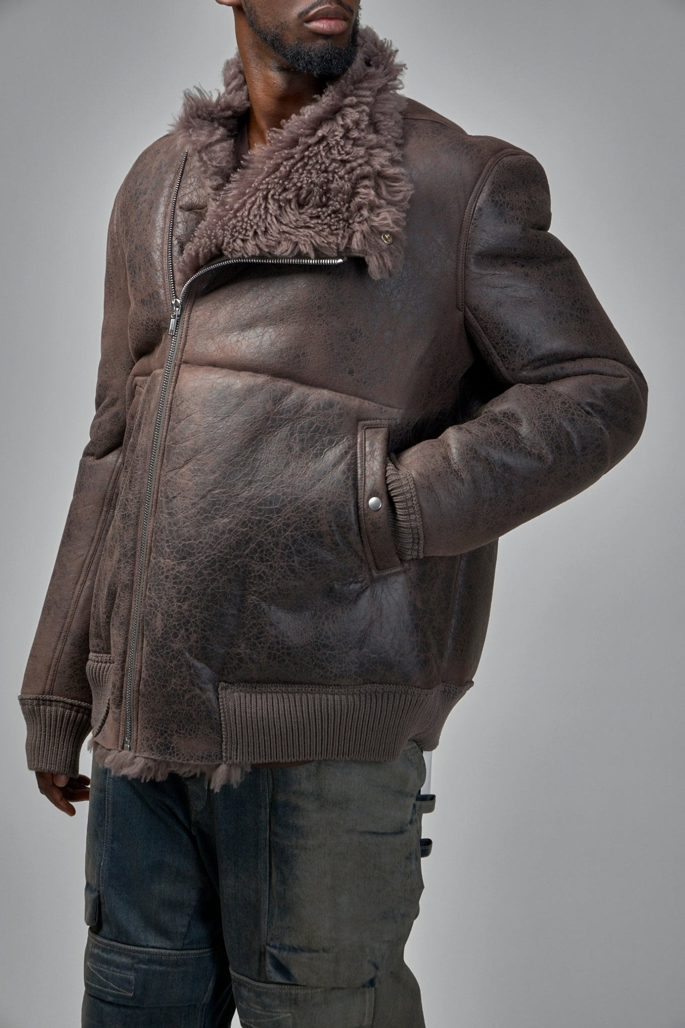 Hollywood Flight Leather Bomber Jacket