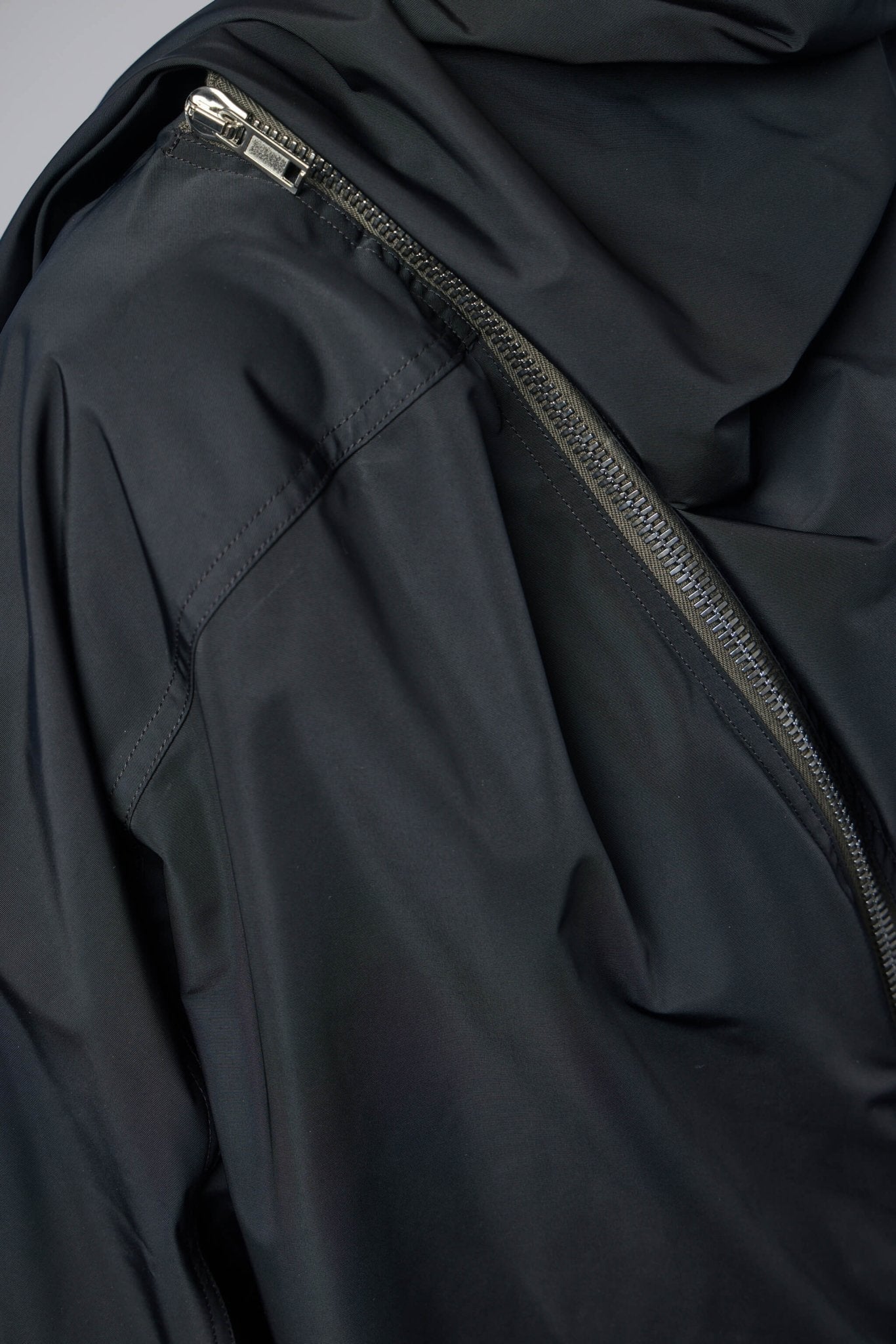 Woven Coat - Sail Biker Coat Black