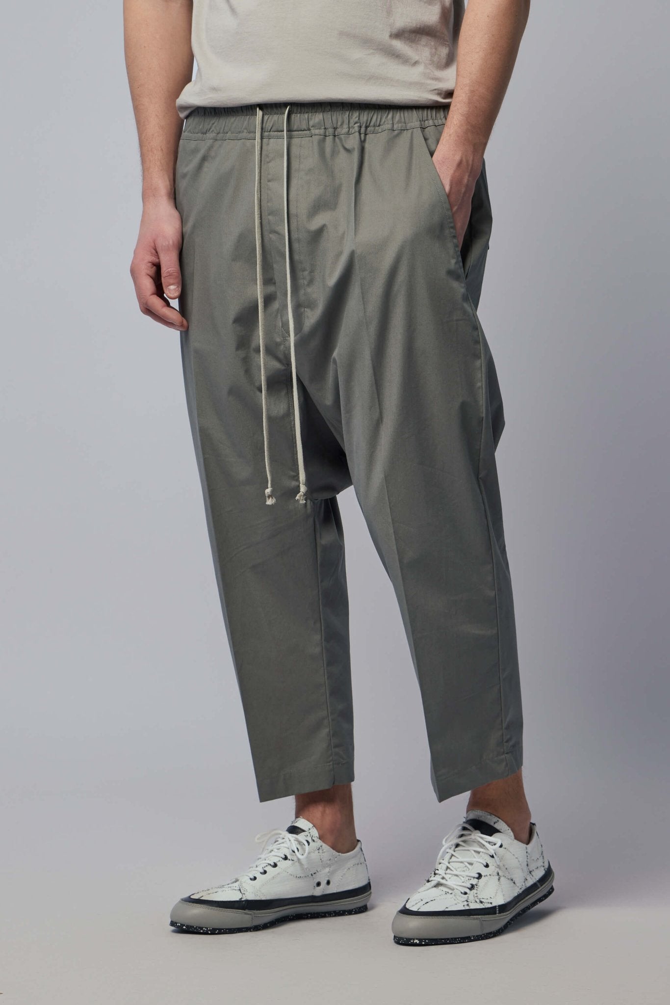 Woven Pants - Drawstring Cropped