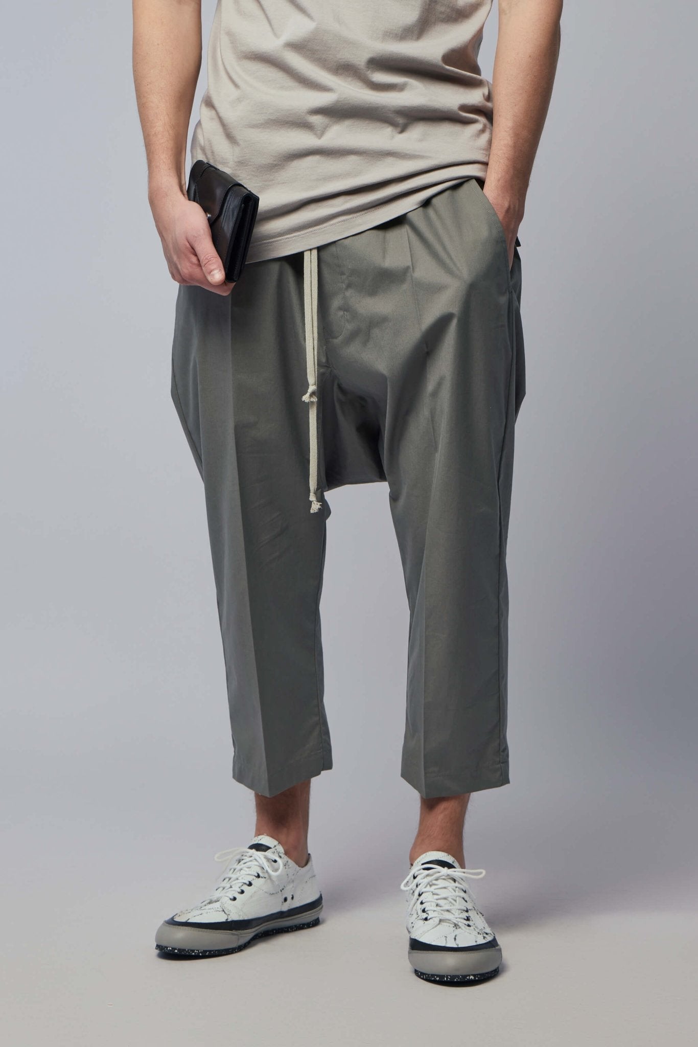 Woven Pants - Drawstring Cropped