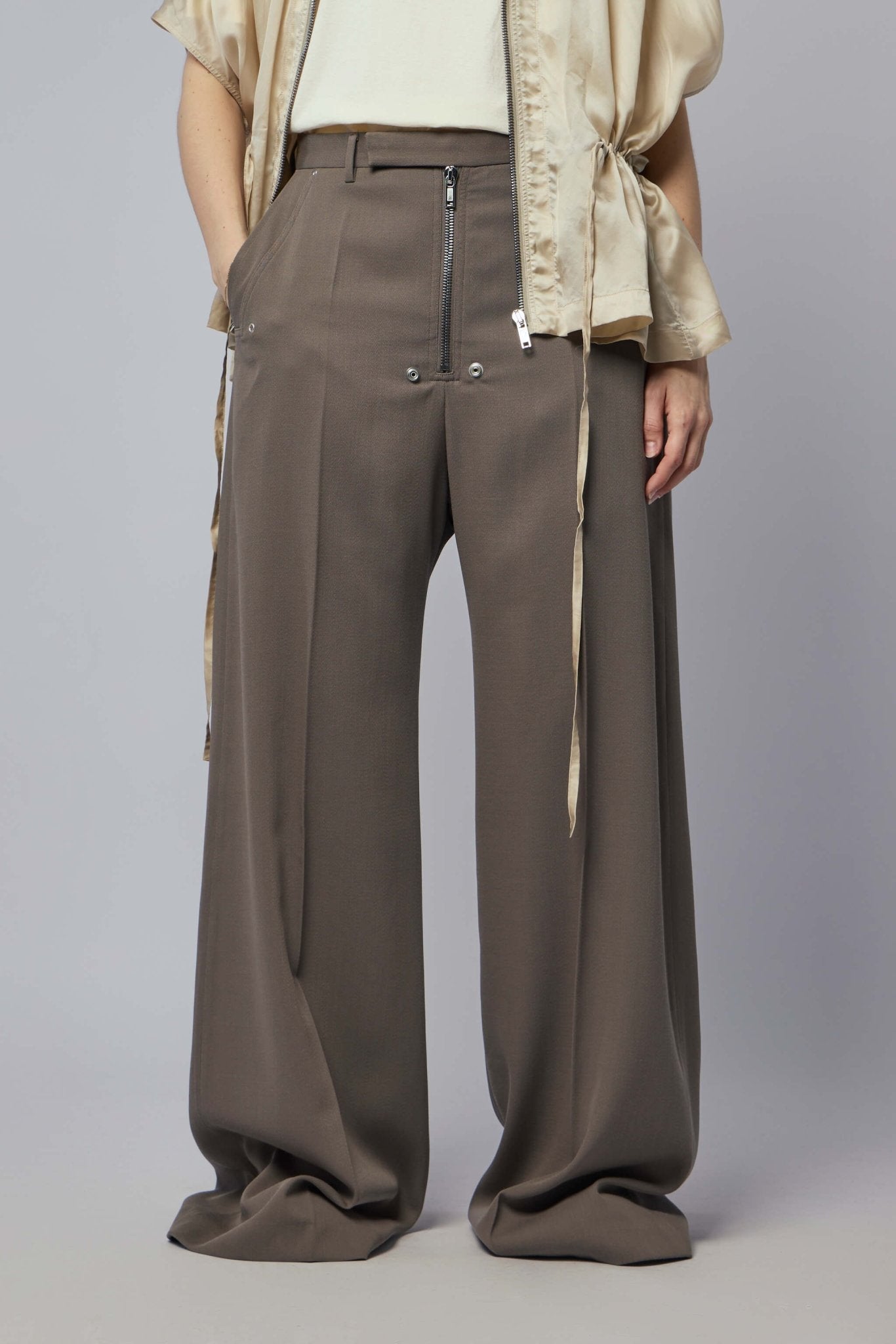Woven Pants - Tailored Wide Belas Dust