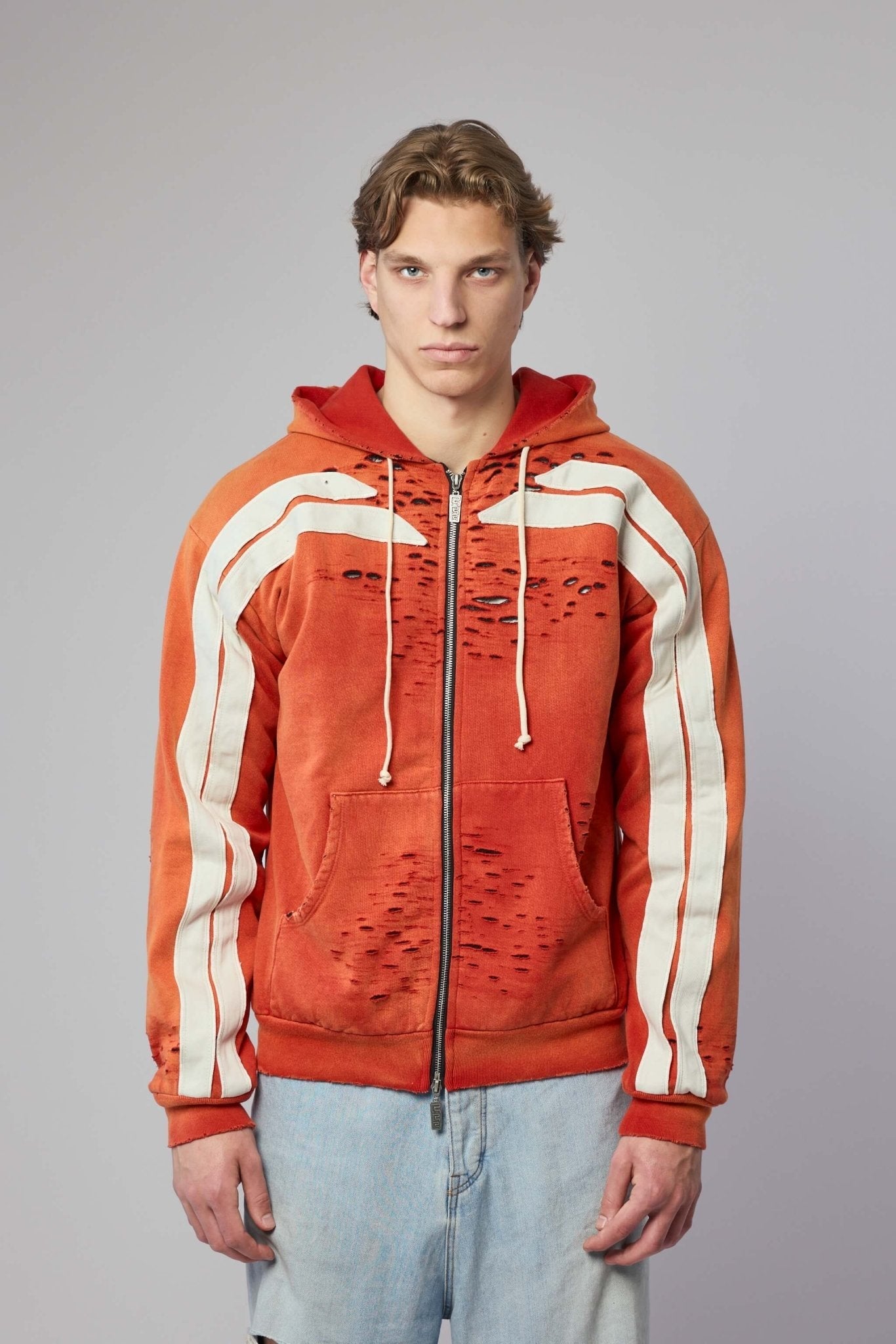 Apocrypha Pious Zip Hoodie Orange