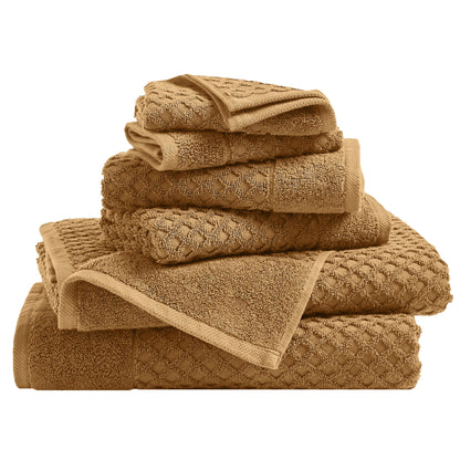 Cotton Diamond Waffle Weave Bath Towel Set - Grayson Collection