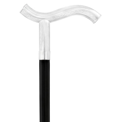 Italian Luxury: 'Harmoniously Poised' Cane, In 925r Silver