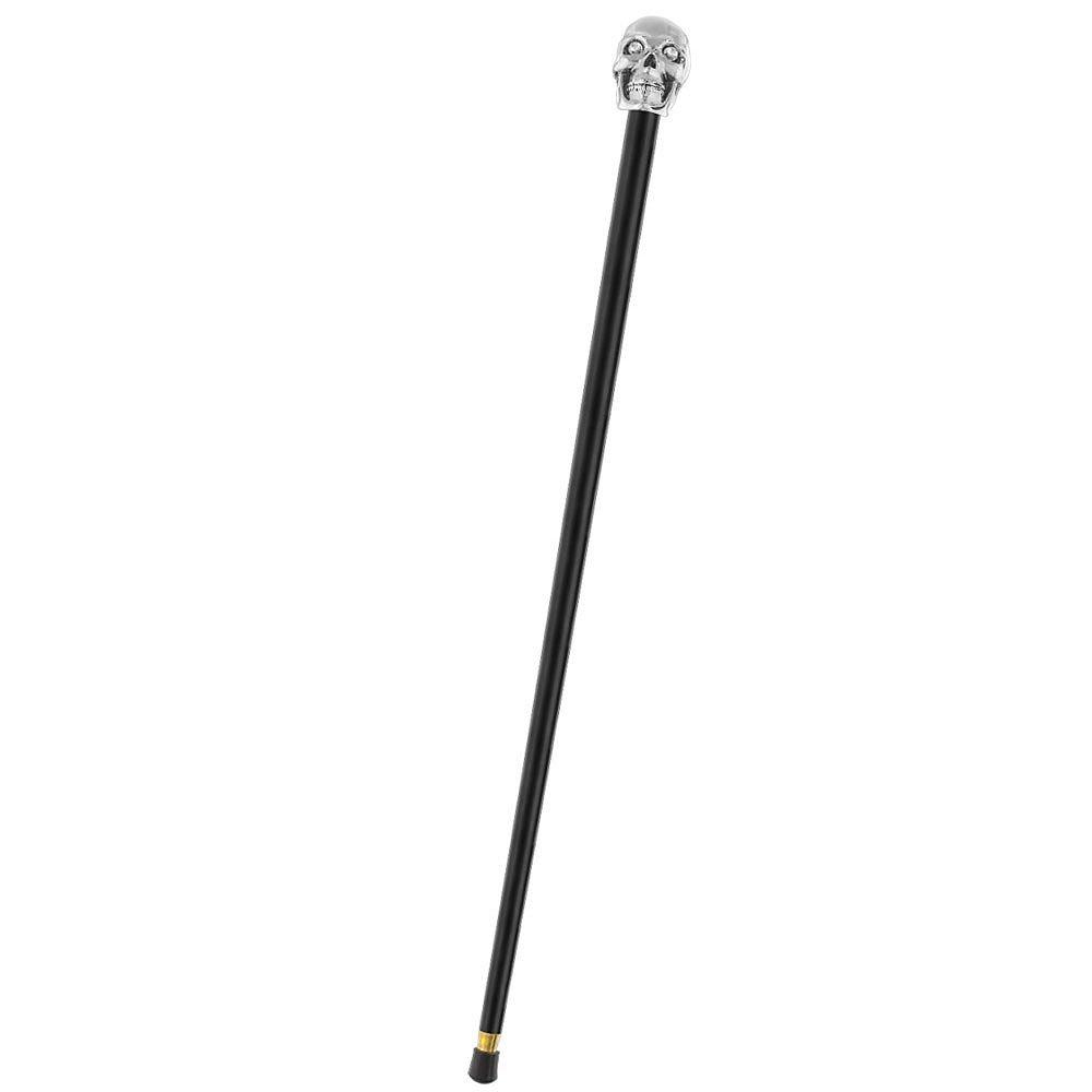Italian Luxury: Skull Walking Stick, Swarovski Eyes, 925r Silver