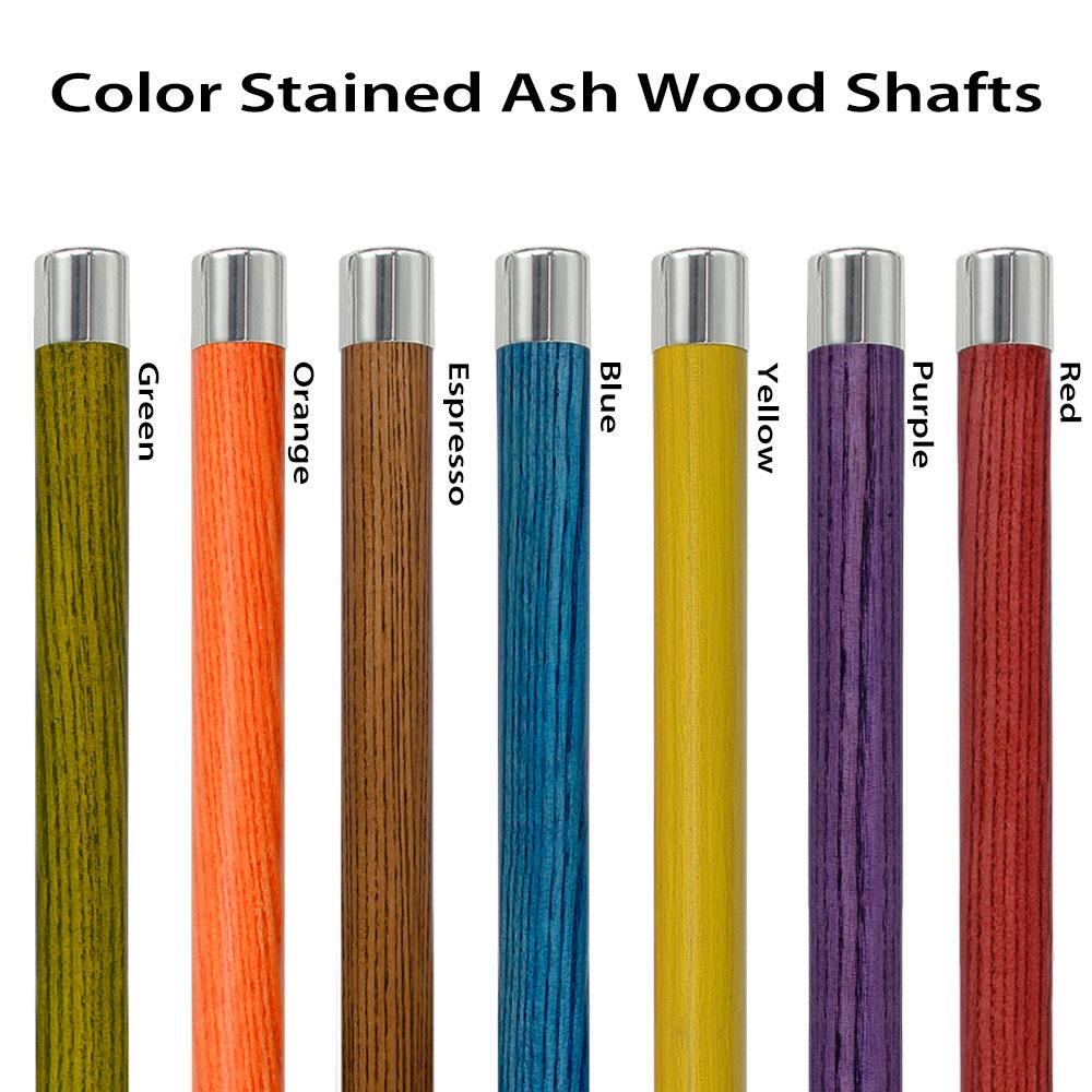 Carbon Graphite Round Knob Cane w/ Custom Color Ash Shaft & Collar