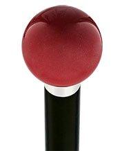 Red Candy Metallic Knob Cane - Personalize Wood Shaft & Collar