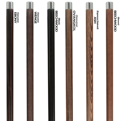 Sparkling Clear Round Knob Cane w/ Custom Wood Shaft & Collar
