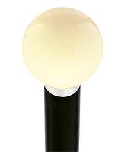 Vanilla Ivory Round Knob Cane w/ Custom Wood Shaft & Collar