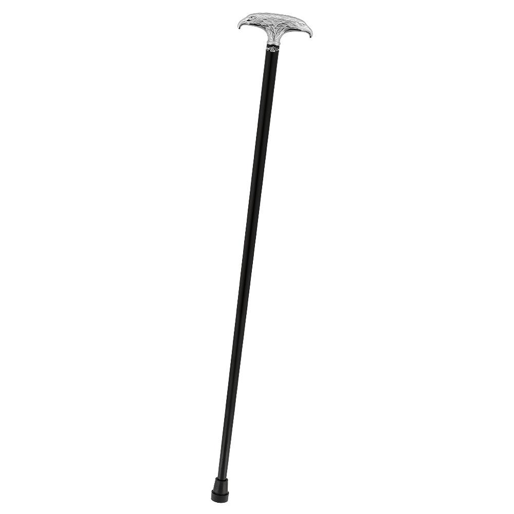 Patriotic Chrome Plated Double Eagle T-Handle Walking Cane