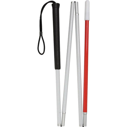 Sight Sensing Blind Stick - 4-Section Folding Reflective
