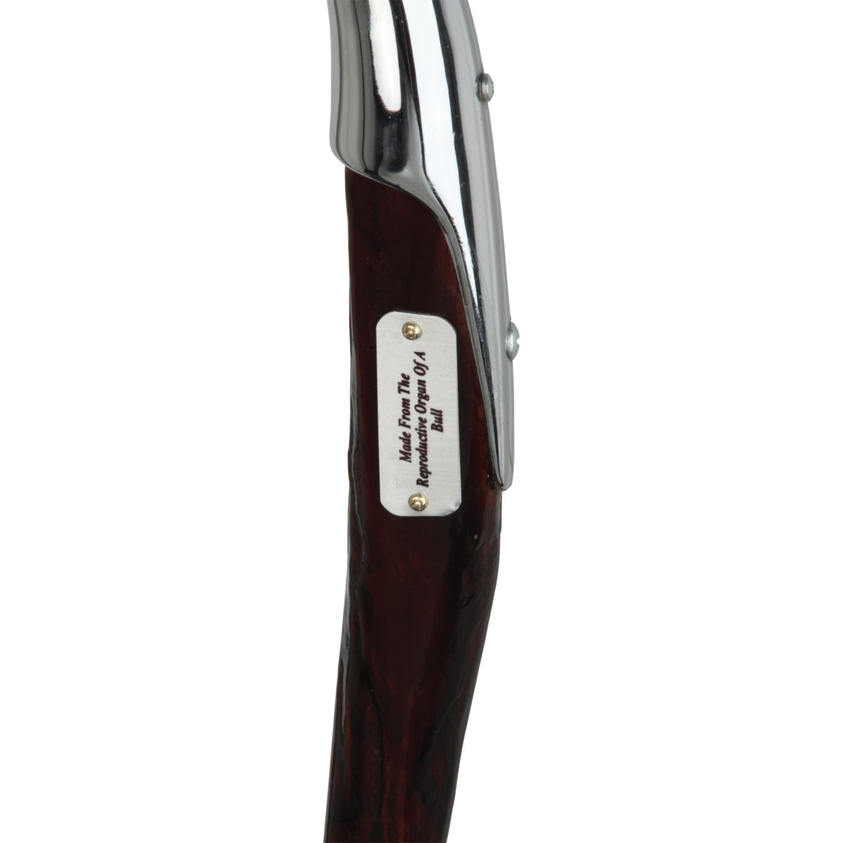 Bull Penis Silver Hame Handle Walking Cane