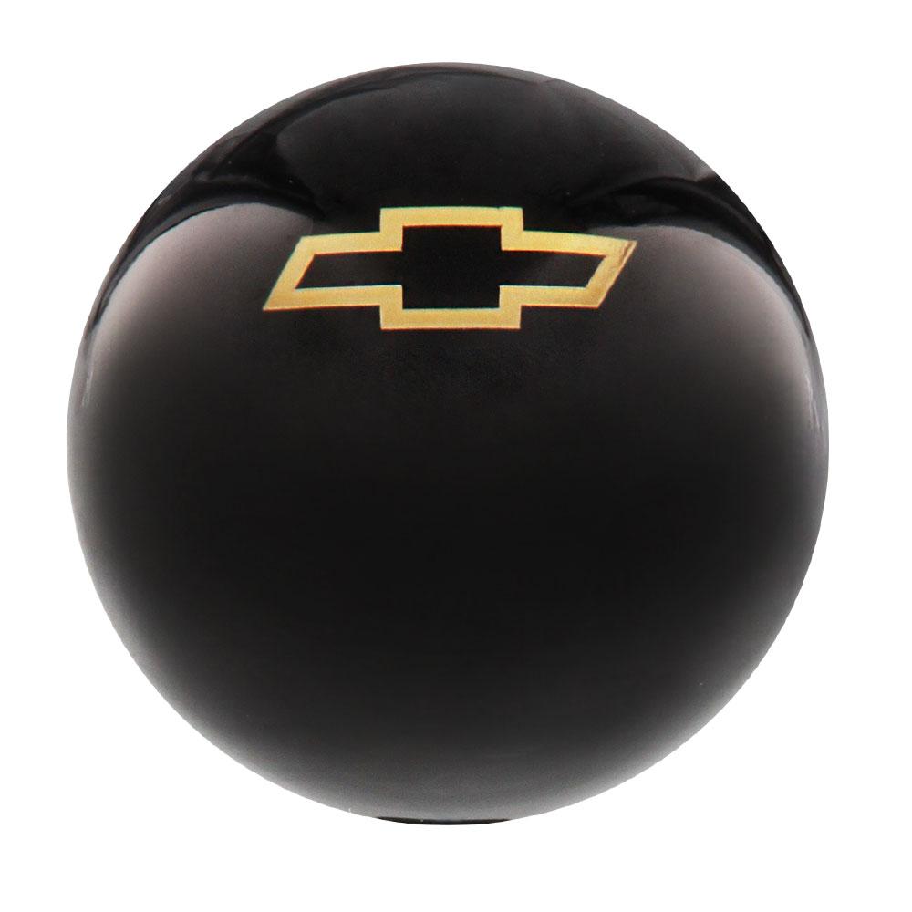 Licensed Chevy Classic Emblem Black Round Knob Cane w/ Custom Wood Shaft & Collar