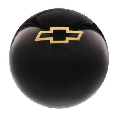 Licensed Chevy Classic Emblem Black Round Knob Cane w/ Custom Wood Shaft & Collar