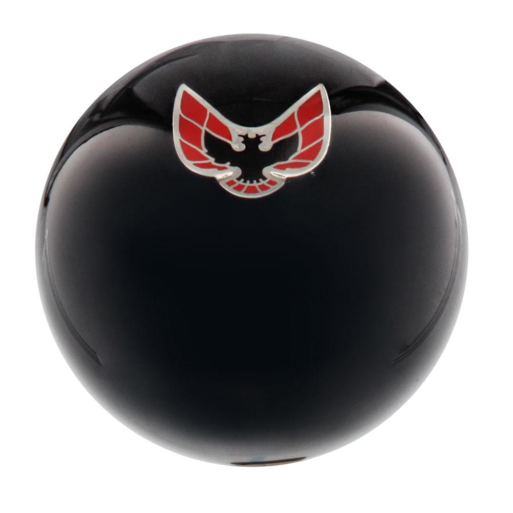Licensed Firebird Emblem Black Round Knob Cane w/ Custom Wood Shaft & Collar