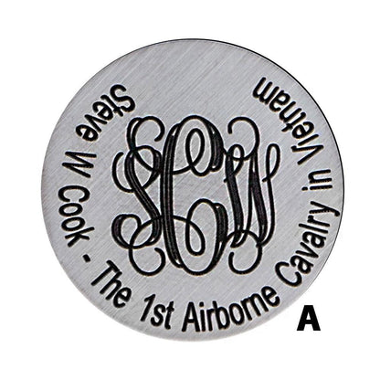 Custom Engrave Your Cane: Stainless Steel Circle Tag