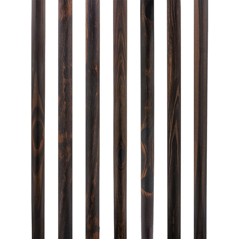 Luxury Derby Cane: Radiant Genuine Ebony Wood, Pewter Collar Option