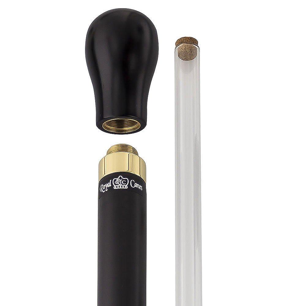Brandy Flask Smuggler Knob Stick: Beechwood Shaft, Unique Design