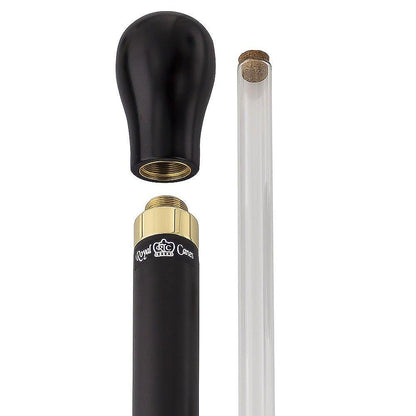 Brandy Flask Smuggler Knob Stick: Beechwood Shaft, Unique Design