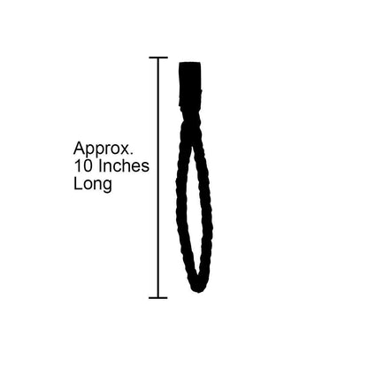 Cane Wrist Strap with Snap - Genuine Brown Braided Leather