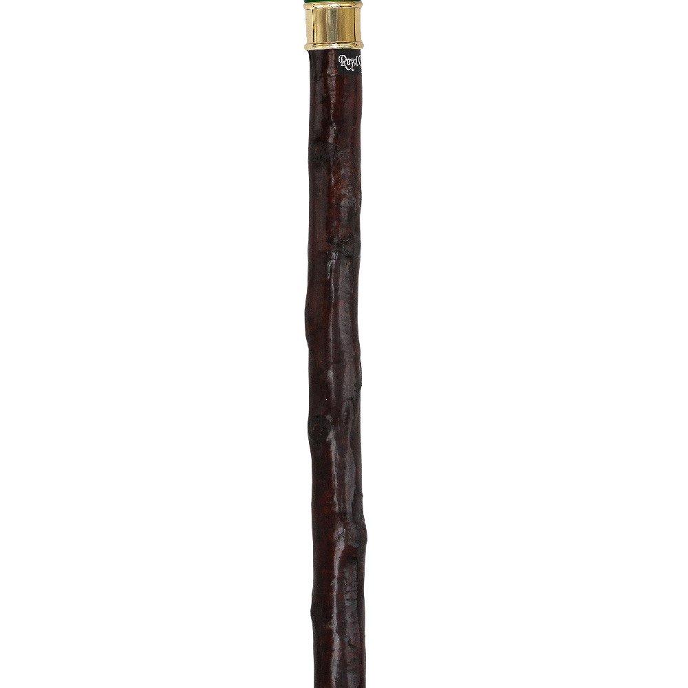 Genuine Blackthorn Wood Derby Walking Cane With Green Beech wood Handle and Shamrock