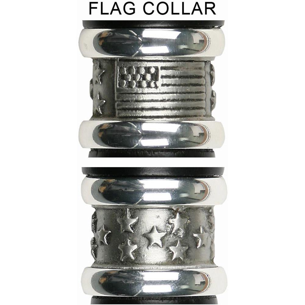 Canadian Flag Emblem Knob Stick: Large Knob, Pewter Collar