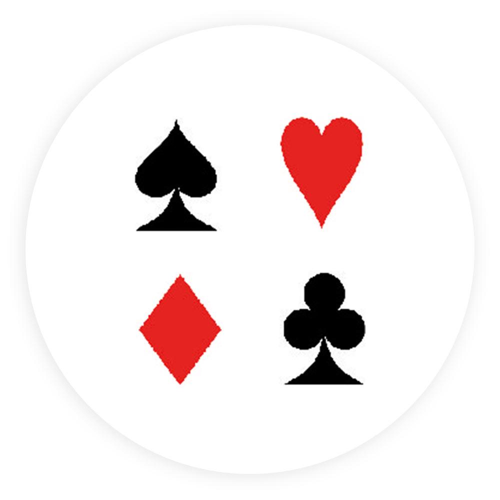 Cards Casino Flat Top Stick: Beechwood Shaft Pewter