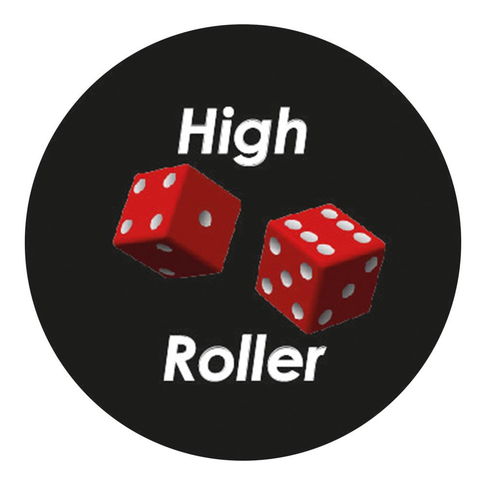 High Roller Casino Emblem Flask Walking Stick: Wood Shaft Hidden Flask