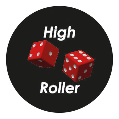 High Roller Casino Emblem Flask Walking Stick: Wood Shaft Hidden Flask