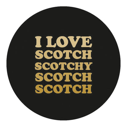 Scratch and Dent I Love Scotch Casino Emblem Flask Walking Stick: Wood Shaft Hidden Flask V3475