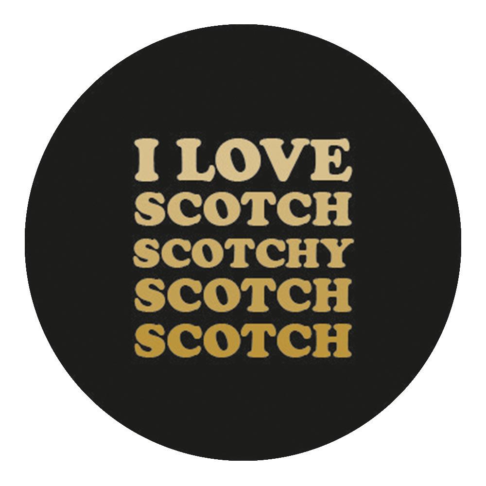 I Love Scotch Casino Emblem Flask Walking Stick: Wood Shaft Hidden Flask
