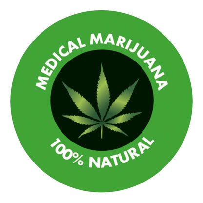 Medical Marijuana Knob Walking Stick w/ Black Beechwood Shaft & Pewter Collar