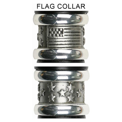 POW-MIA Emblem Knob Stick: Large Knob, Pewter Collar