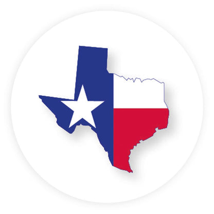 Texas Flag Emblem Knob Stick: Large Knob, Pewter Collar