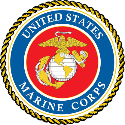 Scratch and Dent U.S. Marines Flask Walking Stick: Wood Shaft Hidden Flask V3014