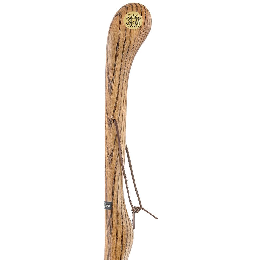 Brown Ash Riverbend Hiking Staff: Customizable with Engraving