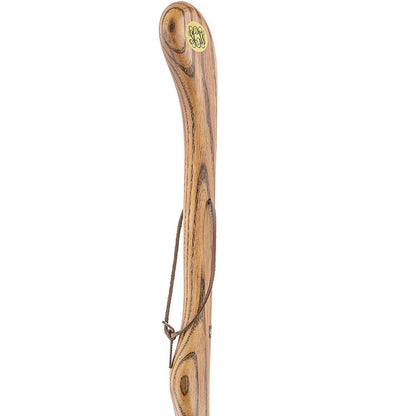 Brown Ash Riverbend Hiking Staff: Customizable with Engraving