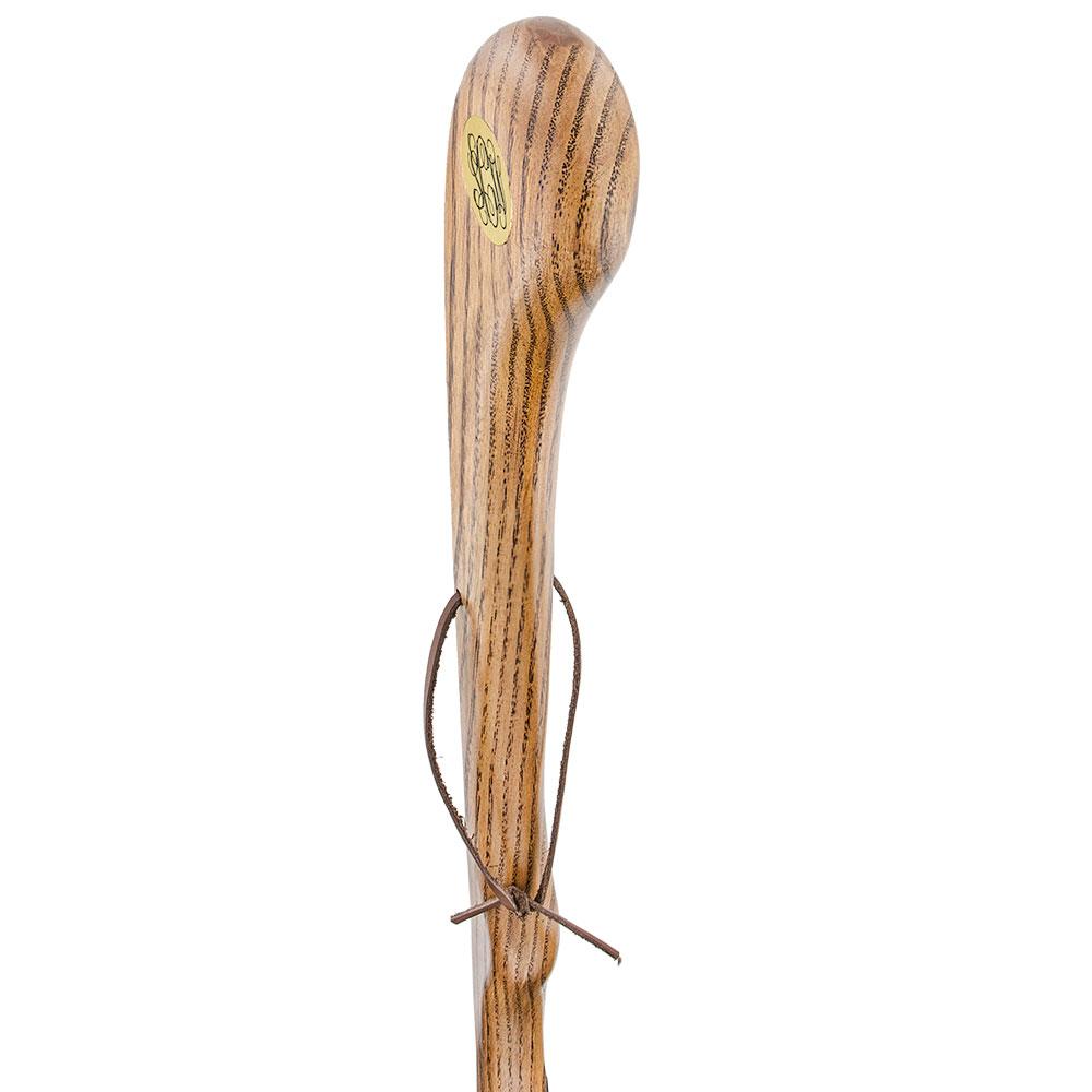 Brown Ash Riverbend Hiking Staff: Customizable with Engraving