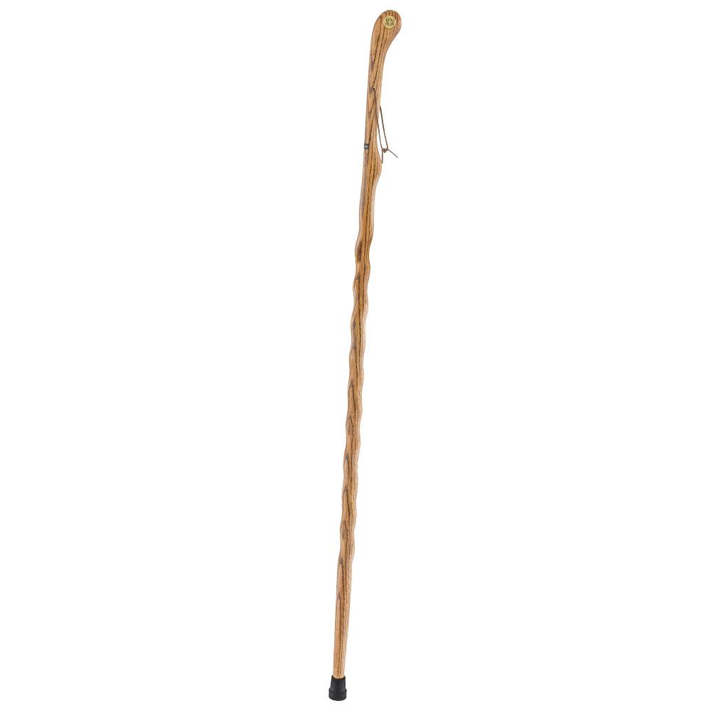 Brown Ash Riverbend Hiking Staff: Customizable with Engraving