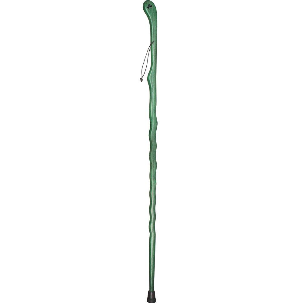 Shamrock Engraved Green Ash Riverbend Hiking Staff