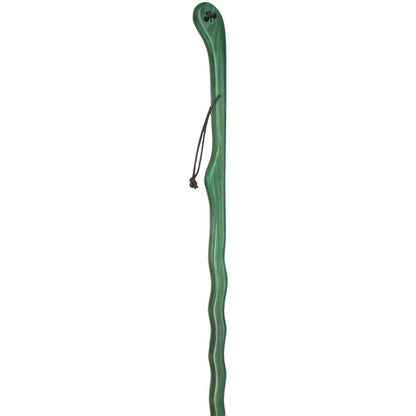Shamrock Engraved Green Ash Riverbend Hiking Staff