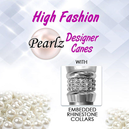 Exquisite Rhinestone Pearlz Adjustable Orthopedic Derby Cane