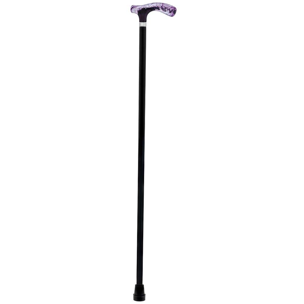 Purple and Clear Acrylic Bubble Handle Cane w/ Custom Wooden Shaft